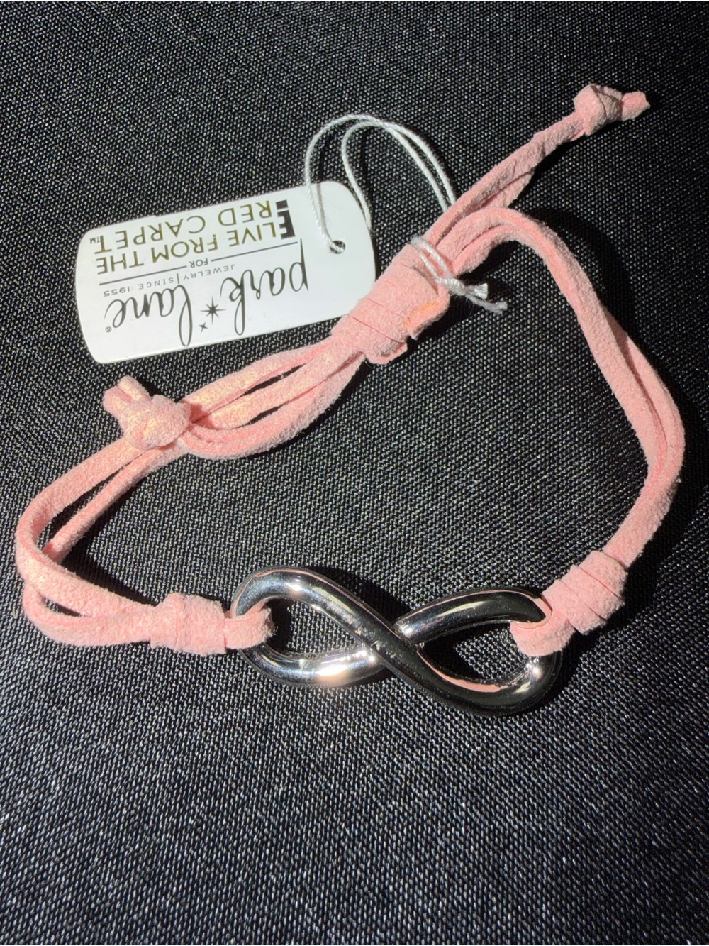 Parklane Pink Cord Bracelet with Silver Infinity Charm